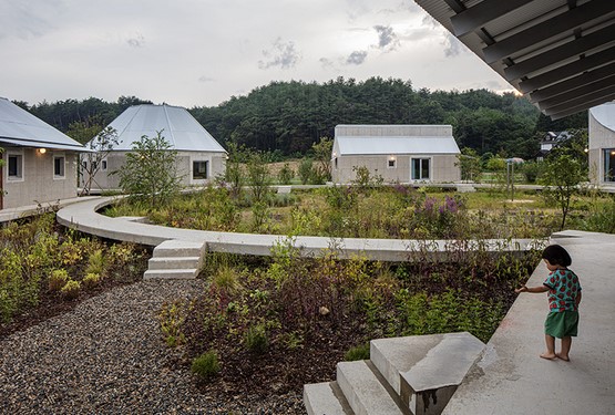 curious concrete dwellings by aoa architects seemingly hover above korean countryside - 14771
